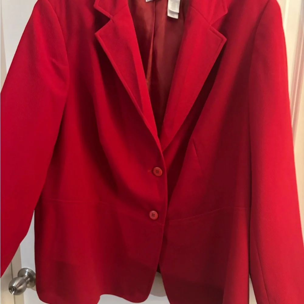 Liz Claiborne Emma James Red Women's Blazer Jacket sz 18W